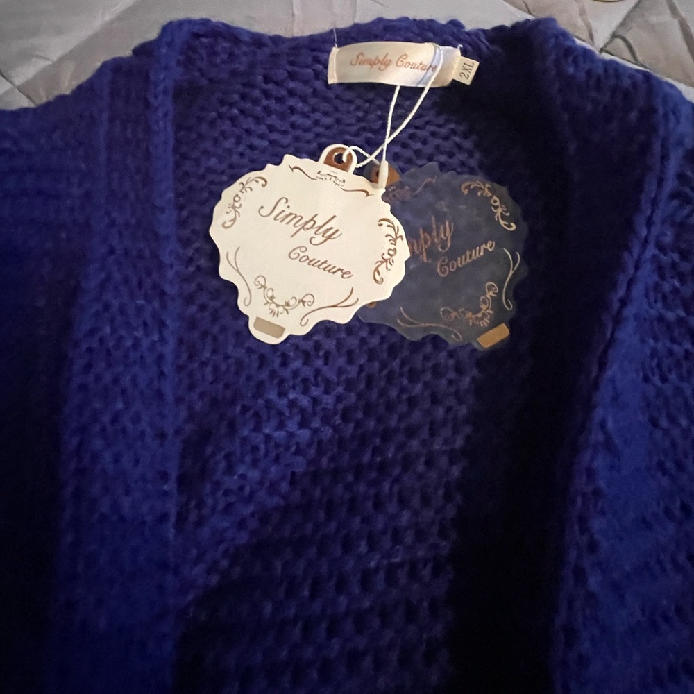 Simply Couture Women's Deep Blue Cardigan